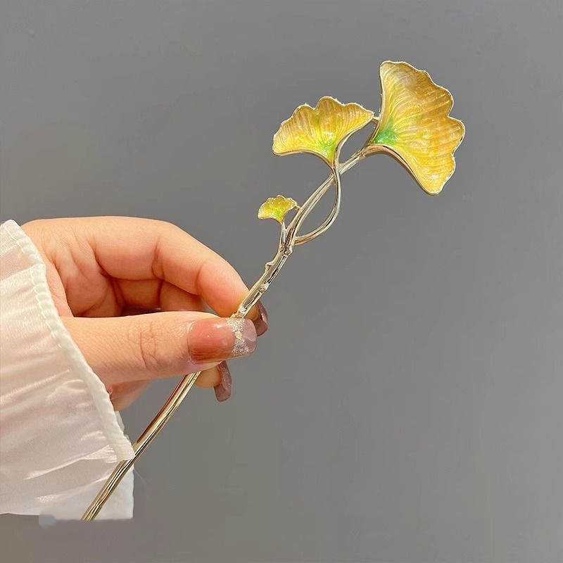 New Chinese-Style Ginkgo Leaf  - Hanbok Hair Pin 评论和价格