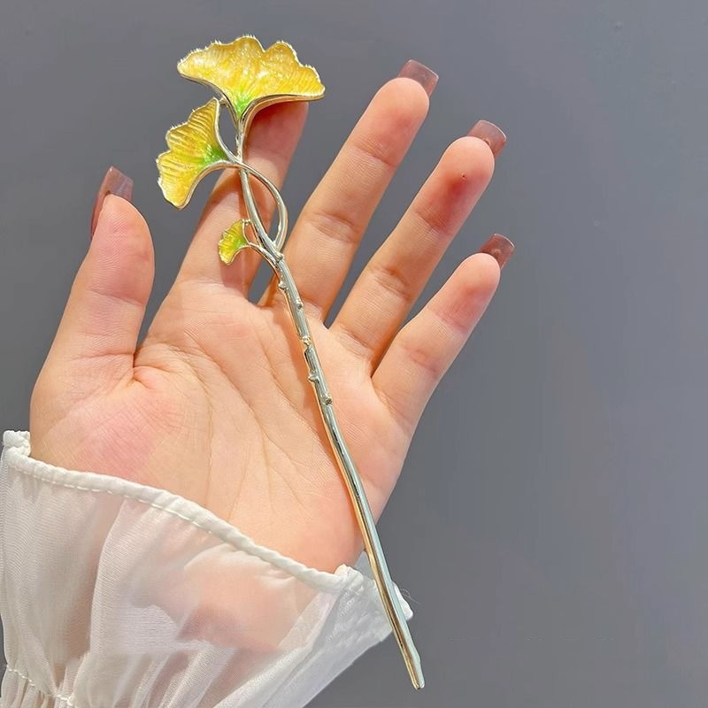 New Chinese-Style Ginkgo Leaf  - Hanbok Hair Pin 评论和价格