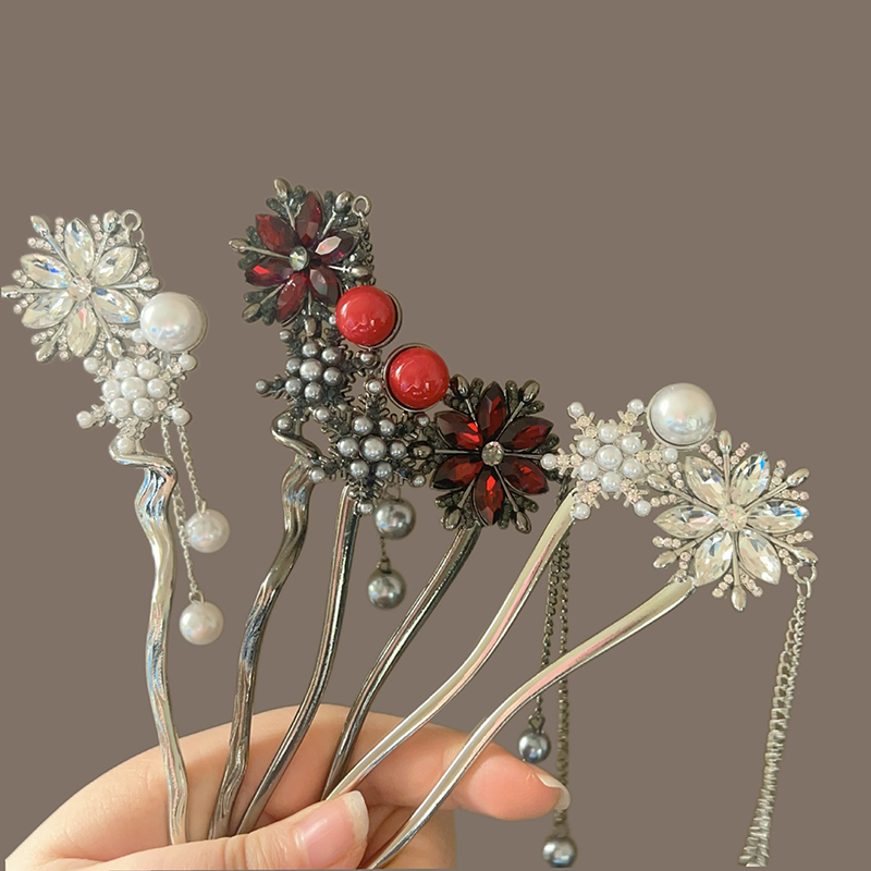 Elegant Fringed Snowflake Hair - Hanbok Hair Pin 评论和价格