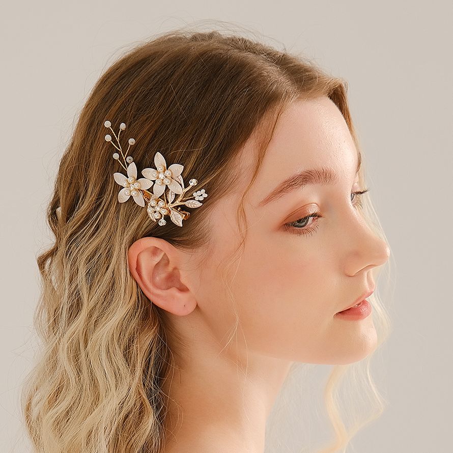 Handmade Pearl Flower Hair Cli - Hanbok Hair Pin 评论和价格