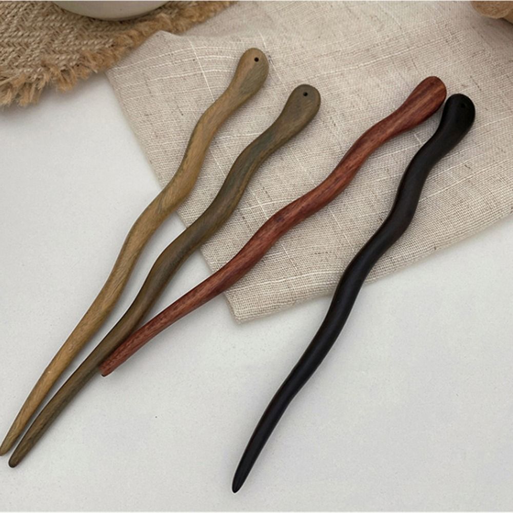 Chinese Style Elegant Wood Hai - Hanbok Hair Pin 评论和价格
