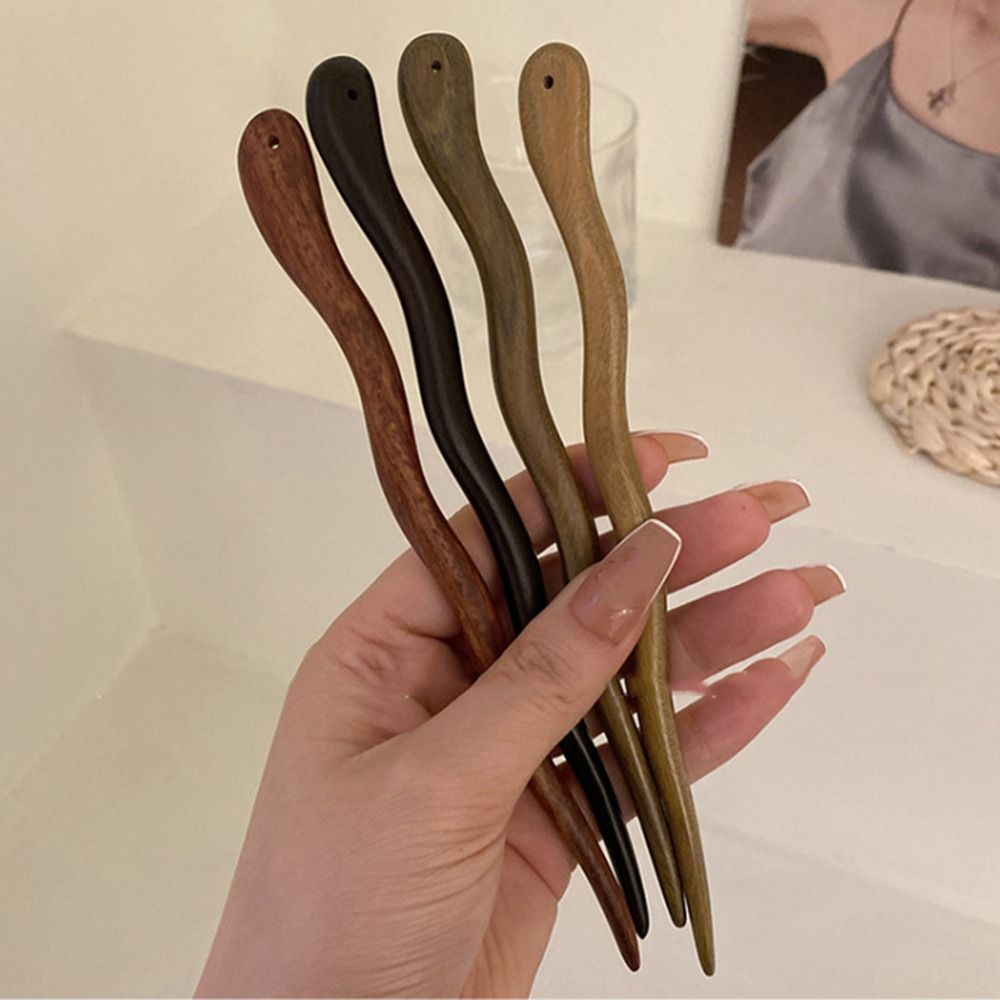 Chinese Style Elegant Wood Hai - Hanbok Hair Pin 评论和价格